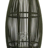 Prish Tall Lantern | Glass Insert | 33" Green Bamboo Frame | Hemp Rope
