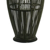 Prish Tall Lantern | Glass Insert | 33" Green Bamboo Frame | Hemp Rope