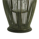 Prish Lantern | Glass Insert | 23" Green Bamboo Frame | Hemp Rope