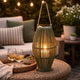 Prish Lantern | Glass Insert | 23" Green Bamboo Frame | Hemp Rope