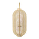 Rattan Bamboo Lantern with Glass Insert | Natural Beige Open Weave Frame