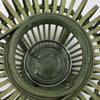 Green Bamboo Lantern with Glass Insert | Slatted Frame & Handle | 17"