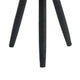 Lantern | Glass Insert with Black Bamboo Lattice Tripod Frame | 24"