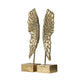 Angel Wing Bookend Set of 2 | Square Base | Gold Resin | Antique Style