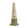 Raga Crystal Accent Lighting | Obelisk Decor Body | Gold Metal Base | 18"