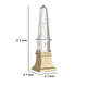 Raga Crystal Accent Lighting | Obelisk Decor Body | Gold Metal Base | 18"