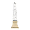 Raga Crystal Accent Lighting | Obelisk Decor Body | Gold Metal Base | 21"