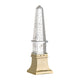 Raga Crystal Accent Lighting | Obelisk Decor Body | Gold Metal Base | 21"