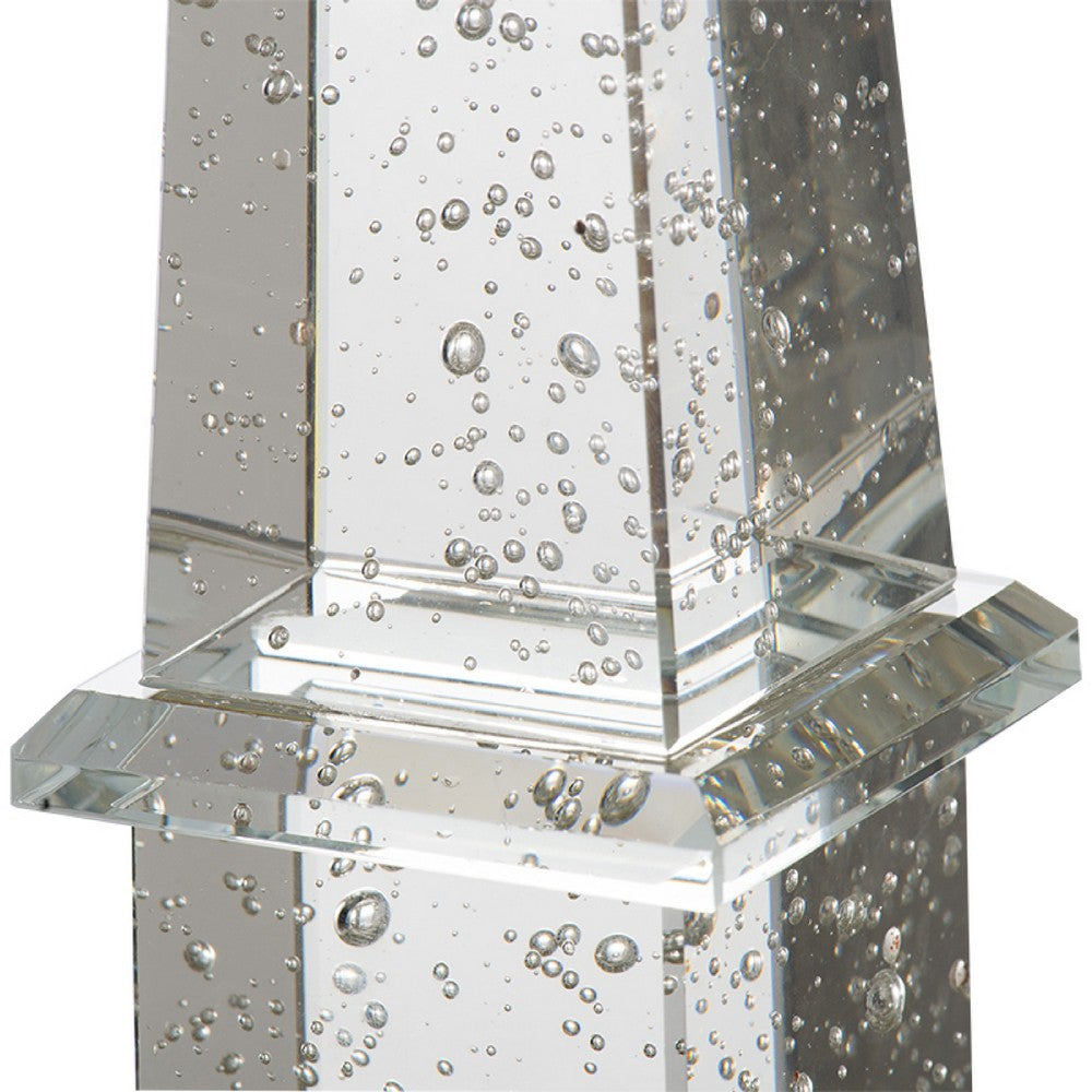 Raga Crystal Accent Lighting | Obelisk Decor Body | Gold Metal Base | 21"