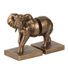 Nimy Decorative Bookend Set of 2 | Trumpeting Elephant | Bronze Polyresin