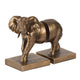 Nimy Decorative Bookend Set of 2 | Trumpeting Elephant | Bronze Polyresin