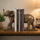 Nimy Decorative Bookend Set of 2 | Trumpeting Elephant | Bronze Polyresin