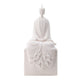 Sitting Sculpture | Peaceful Meditation Gesture | White Resin 19"