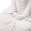 Sitting Sculpture | Peaceful Meditation Gesture | White Resin 19"