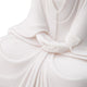 Sitting Sculpture | Peaceful Meditation Gesture | White Resin 19"