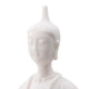 Sitting Sculpture | Peaceful Meditation Gesture | White Resin 19"