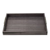 Rectangular Accent Nesting Tray Set of 3 | Snake Print Metal Handles | Black