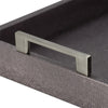 Rectangular Accent Nesting Tray Set of 3 | Snake Print Metal Handles | Black
