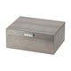 Anop 2pc Storage Box Set | Faux Snakeskin Finish | Flannel Lined | Gray