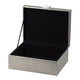 Anop 2pc Storage Box Set | Faux Snakeskin Finish | Flannel Lined | Gray
