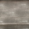 Accent Tray | Textured Faux Leather Finish | Gold Handles | Gray 19"