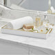 Decorative Tray | Gold Dragonfly | Cutout Handles | White Acrylic 16"