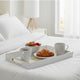 Decorative Tray | Gold Dragonfly | Cutout Handles | White Acrylic 16"