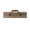 Rectangular Nesting Tray Set of 2 | Beaded Edge | Whitewashed Brown Wood