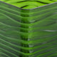 Decorative Vase | Square Shaped Rippled Texture | Green Resin 9"