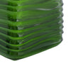 Decorative Vase | Square Shaped Rippled Texture | Green Resin 9"