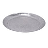 Vello Bar Tray | Round Shape | Hammered Texture | Silver Iron 15"