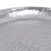 Vello Bar Tray | Round Shape | Hammered Texture | Silver Iron 15"