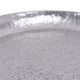 Vello Bar Tray | Round Shape | Hammered Texture | Silver Iron 15"