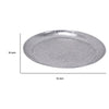 Vello Bar Tray | Round Shape | Hammered Texture | Silver Iron 15"