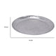 Vello Bar Tray | Round Shape | Hammered Texture | Silver Iron 15"