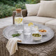 Vello Bar Tray | Round Shape | Hammered Texture | Silver Iron 15"