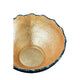 Decorative Bowl | Lotus Leaf Rim | Hammered Gold & Black Stoneware 10"