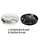 Qune 2pc Round Trays | Cutout Handles | Plastic Black & White Faux Marble