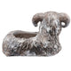 Outdoor Planter | Mountain Sheep Sculpture | Cream & Gray Resin 15"