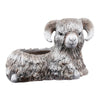 Outdoor Planter | Mountain Sheep Sculpture | Cream & Gray Resin 15"