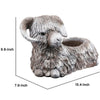 Outdoor Planter | Mountain Sheep Sculpture | Cream & Gray Resin 15"