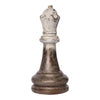 Tabletop Decor | King Chess Piece | Bronze & White Magnesium 21"