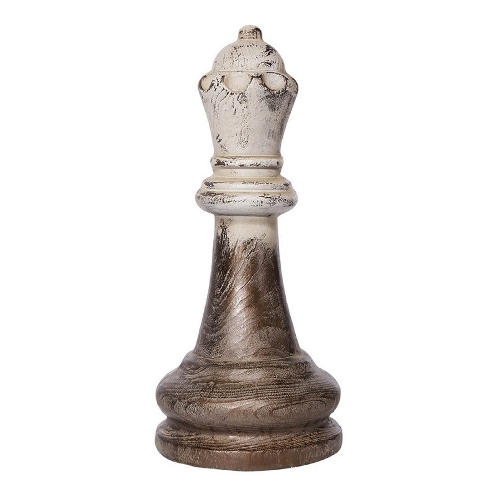 Tabletop Decor | King Chess Piece | Bronze & White Magnesium 21"