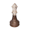 Tabletop Decor | King Chess Piece | Bronze & White Magnesium 21"