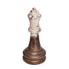 Tabletop Decor | King Chess Piece | Bronze & White Magnesium 21"