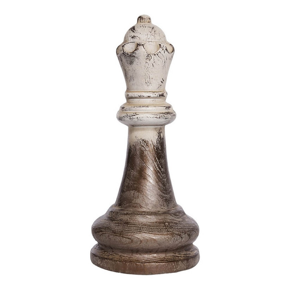 Tabletop Decor | King Chess Piece | Bronze & White Magnesium 21"