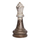 Tabletop Decor | King Chess Piece | Bronze & White Magnesium 21"