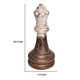Tabletop Decor | King Chess Piece | Bronze & White Magnesium 21"