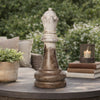 Tabletop Decor | King Chess Piece | Bronze & White Magnesium 21"