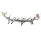 Vada Decorative Tray | Marble Disc | Silver Branch Handles w Birds | 17"